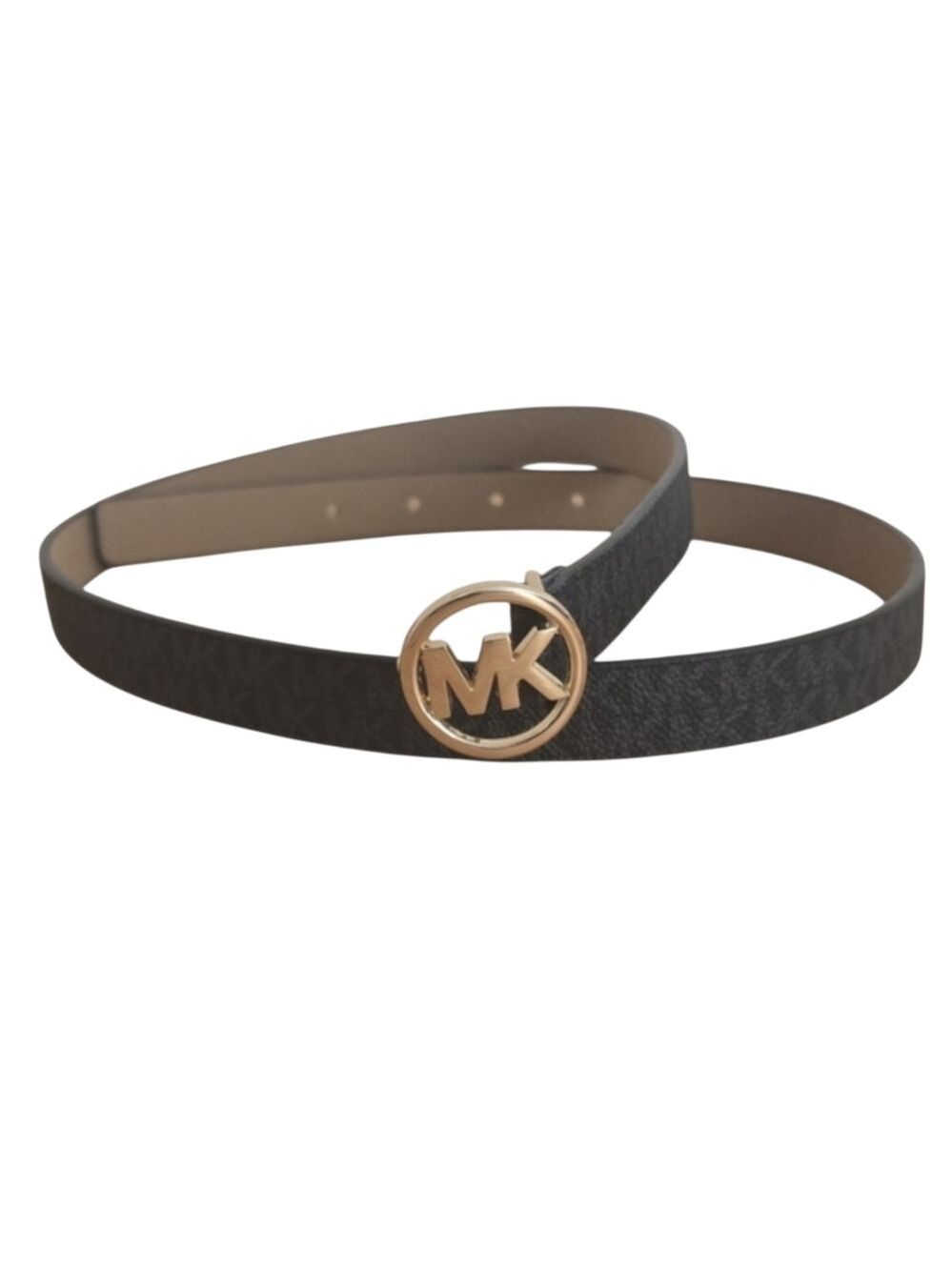 Michael Kors Signature MK Logo Belt Brown Monogram Large
